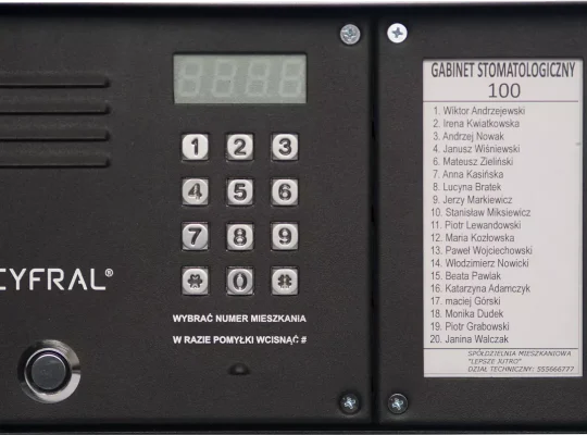 jak zmienić kod w domofonie